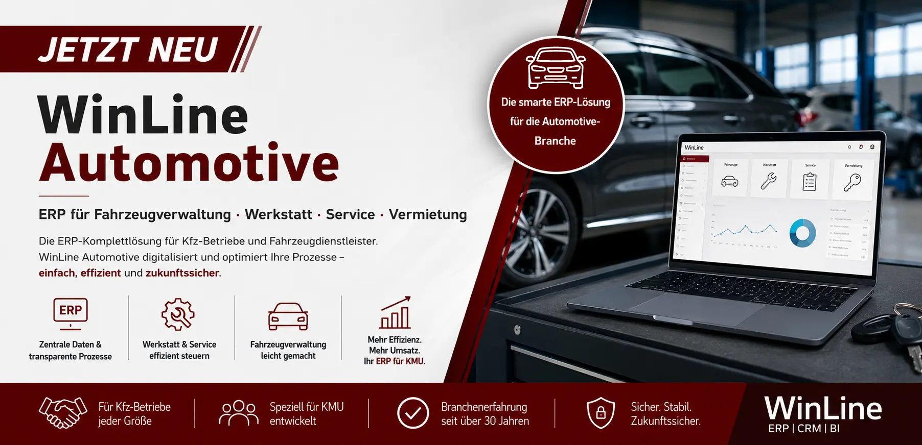 WinLine Automotive - ERP für Fahrzeughandel · Vermietung · Werkstatt · Service